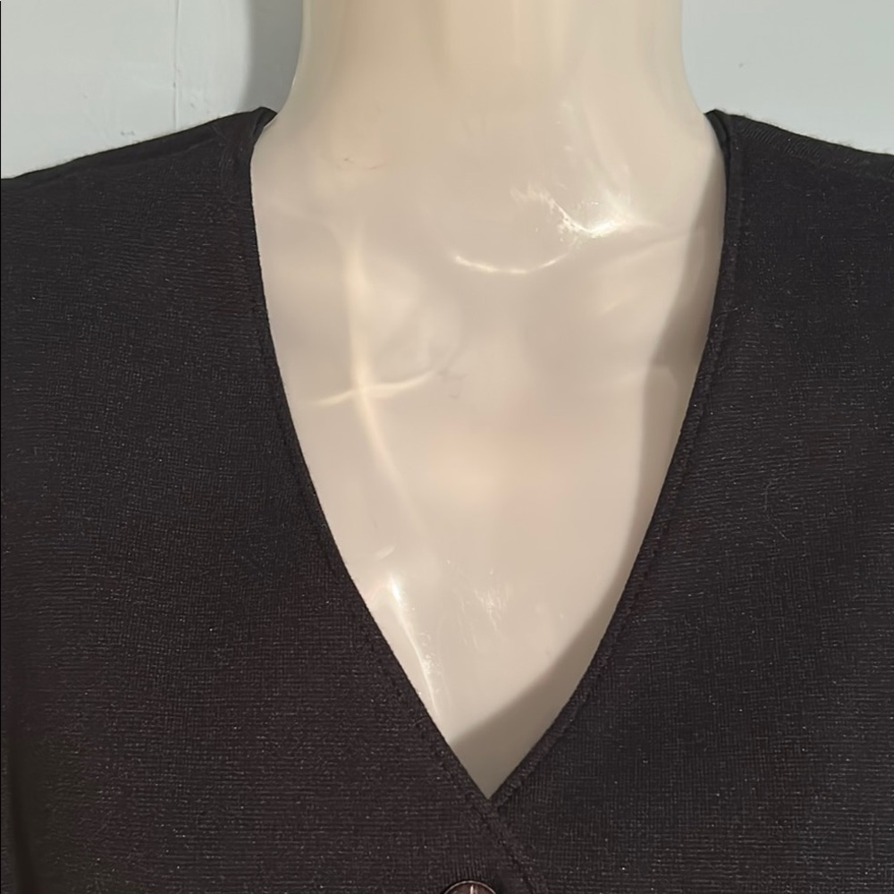 Elegant Black Button Up Women's Vest size 8 - Picture 6 of 14